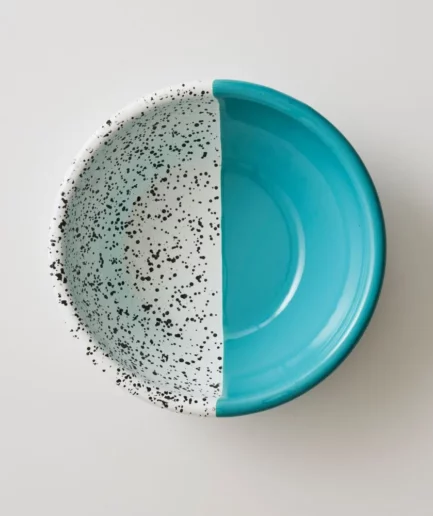 Miska emaliowana turkusowa