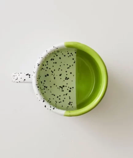 Kubek emaliowany limonkowy