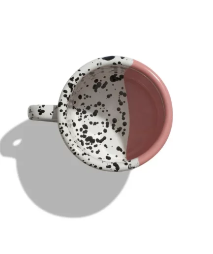 Kubek emaliowany różowy