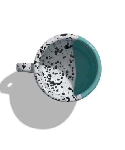 Kubek emaliowany turkusowy