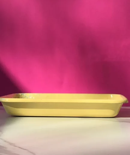 Forma do pieczenia emaliowana żółta