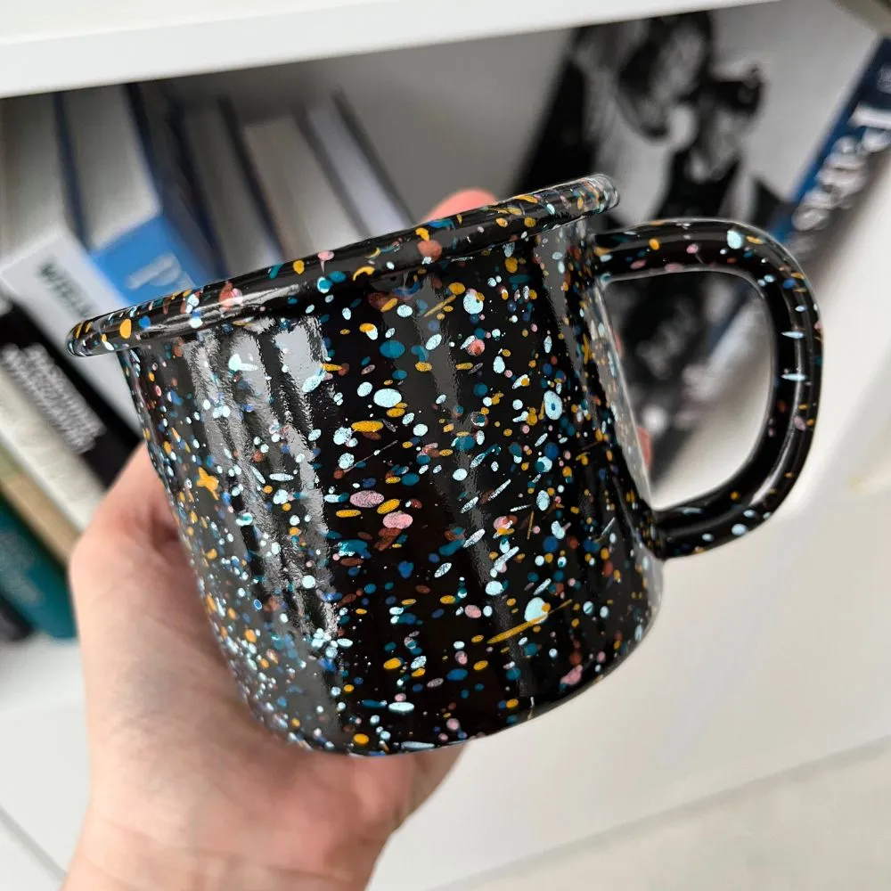 Kubek emaliowany czarny Kubek emaliowany czarny