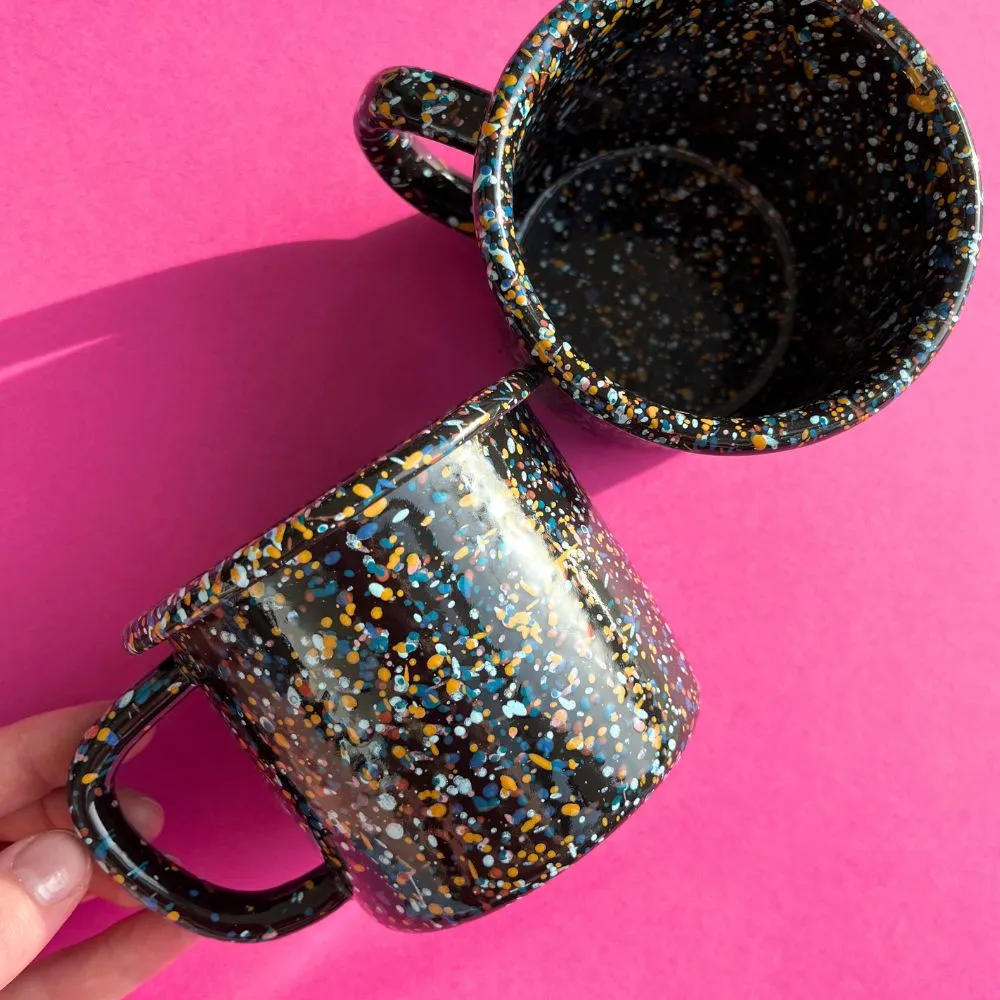 Kubek emaliowany czarny Kubek emaliowany czarny