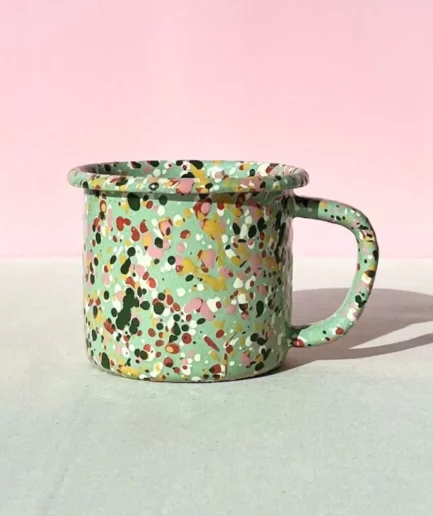 Kubek emaliowany miętowy