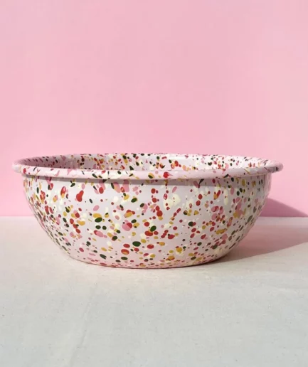 Miska emaliowana różowa Blush Meadow