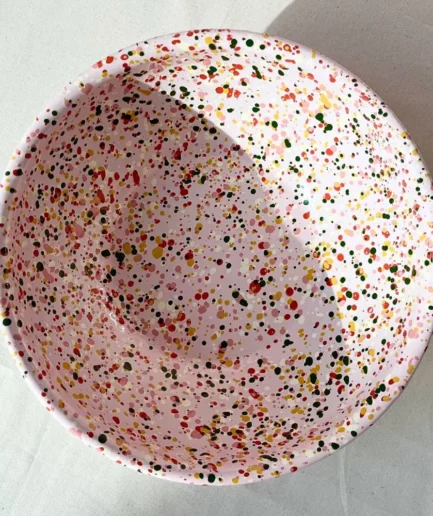 Miska emaliowana różowa Blush Meadow