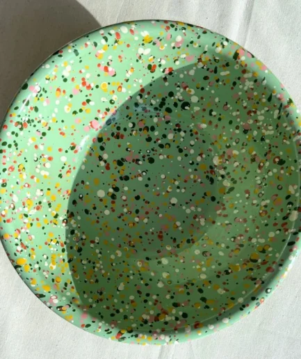 Miska emaliowana miętowa