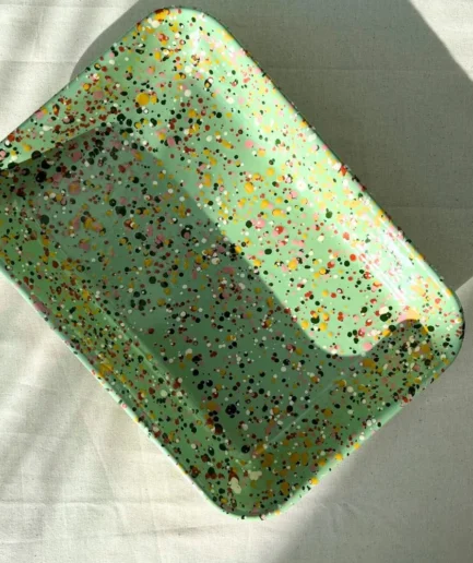 Forma emaliowana miętowa prostokątna