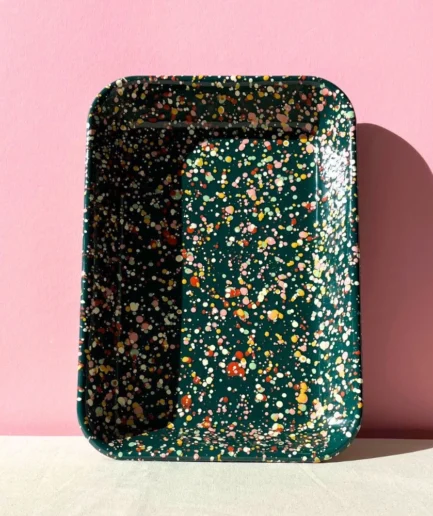 Forma zielona emaliowana do pieczenia