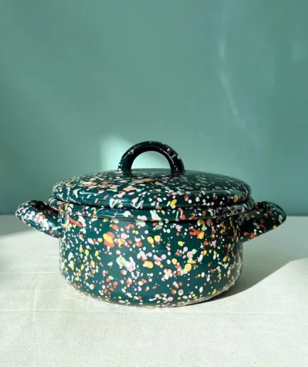 Garnek emaliowany zielony