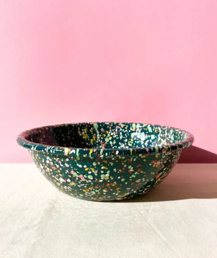 Mała miska zielona emaliowana