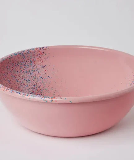 Miska emaliowana różowa 34 cm