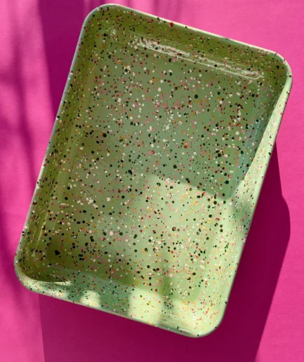 Forma miętowa duża emaliowana Blush Meadow